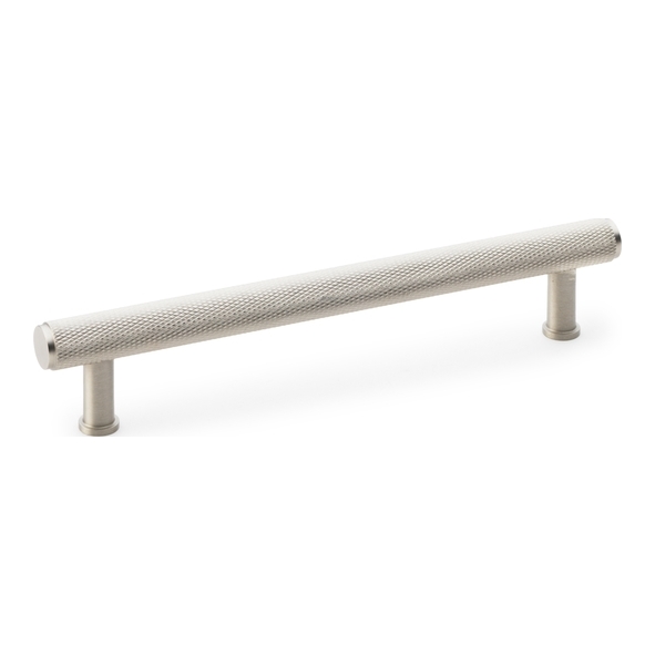 AW809-160-SN • 160mm c/c • Satin Nickel • Alexander & Wilks Crispin Knurled T-Bar Cupboard Pull Handle